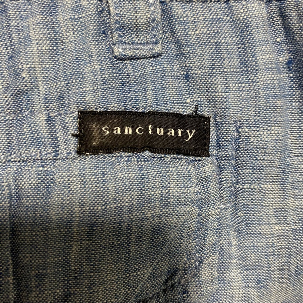 Anthrapologie - Sanctuary - Denim Blue Linen Cargo Crop Pant - 32 China - Picture 10 of 10